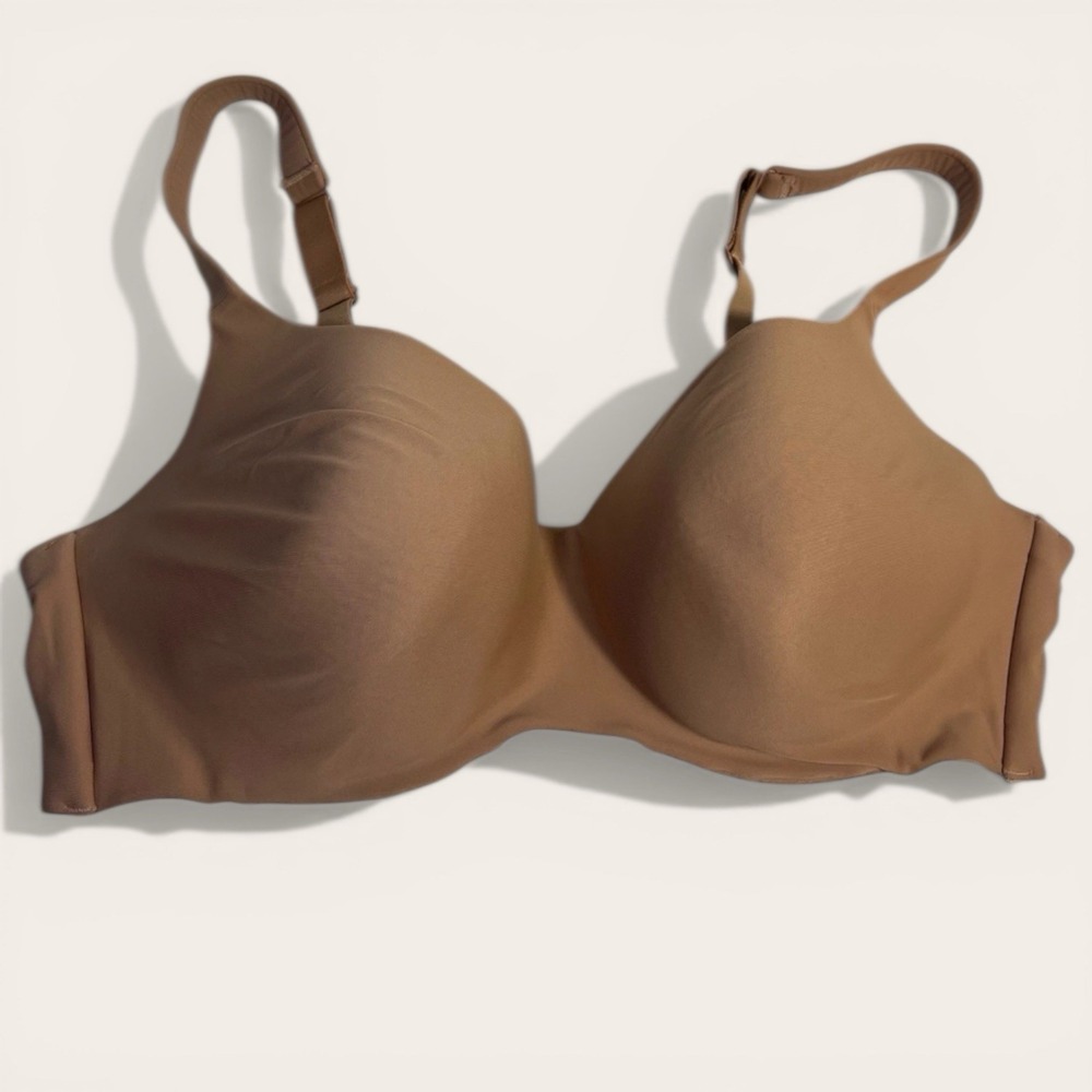 Ambrielle Super Soft Balconette Full Coverage T-shirt Bra 44 D Beige Light Pad